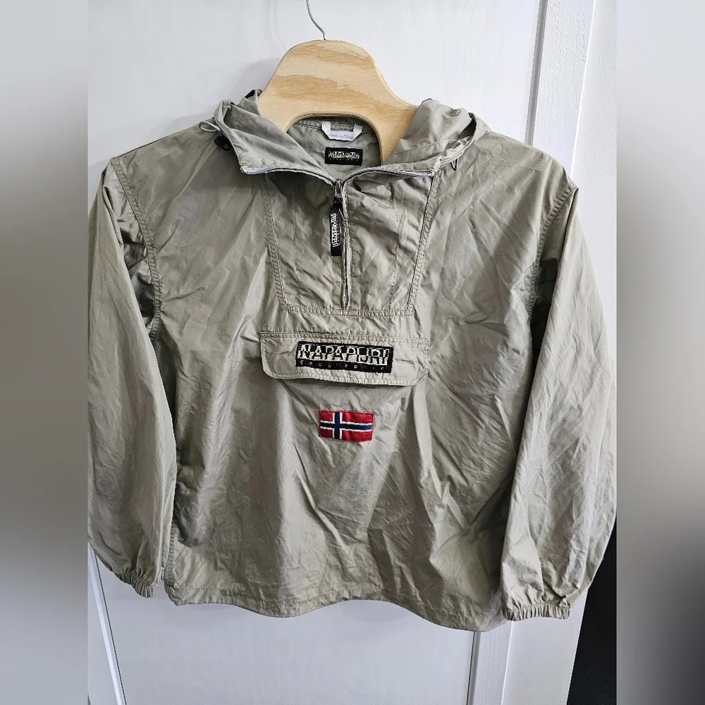 Napapijri Gray Windbreaker Jacket